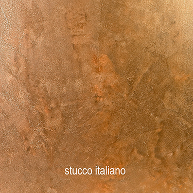Lava Stucco with oxide effect rust finish