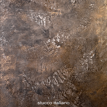 Lava Stucco with Oxide Metal Finish